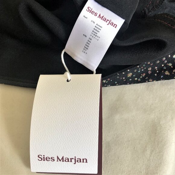 NWT Seis Marjan Genevieve asymmetric glitter sparkle crepe top - Picture 15 of 16